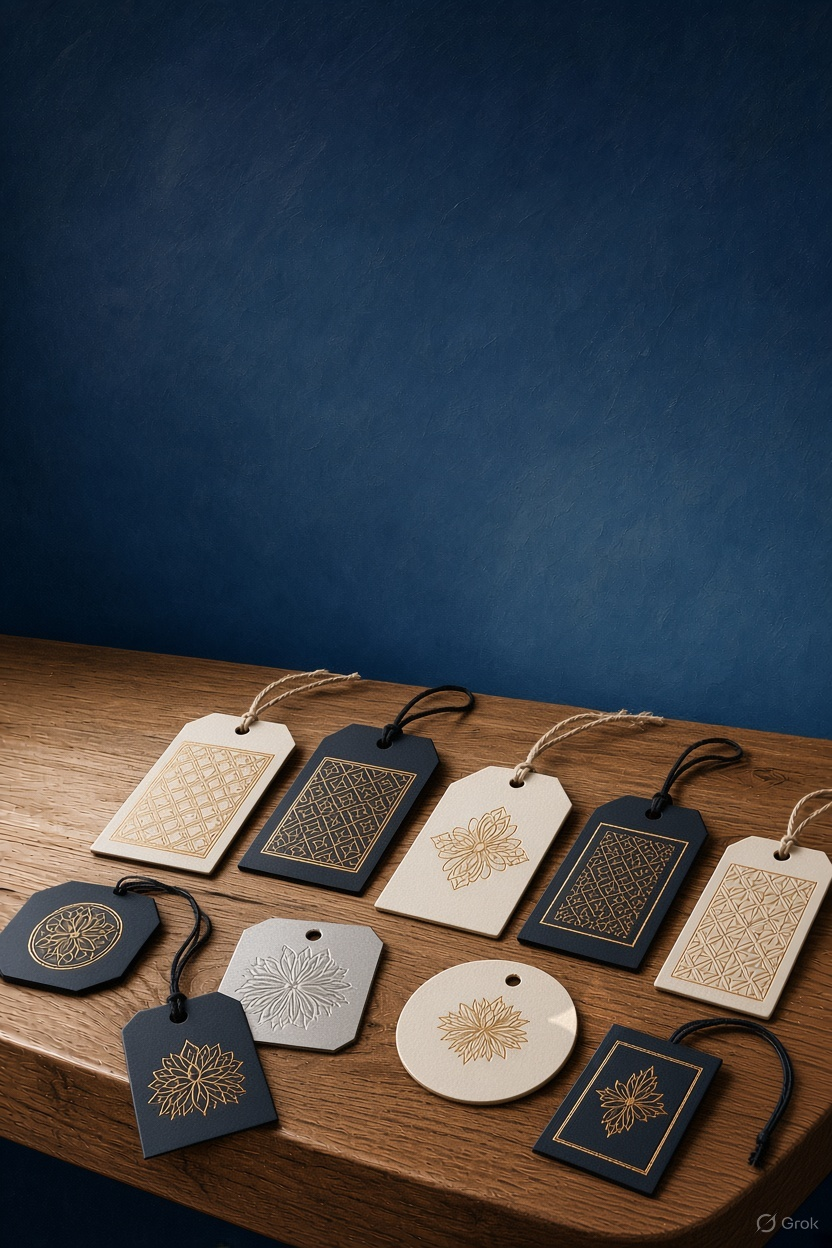 Raised Foil Hang Tags